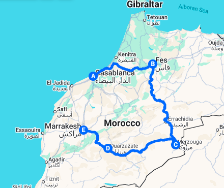 Casablanca to Marrakech