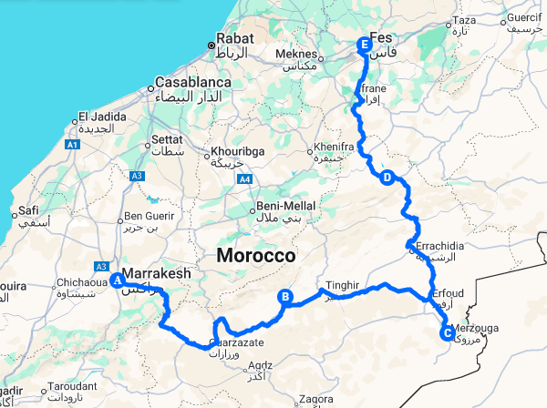 Marrakech to Fez