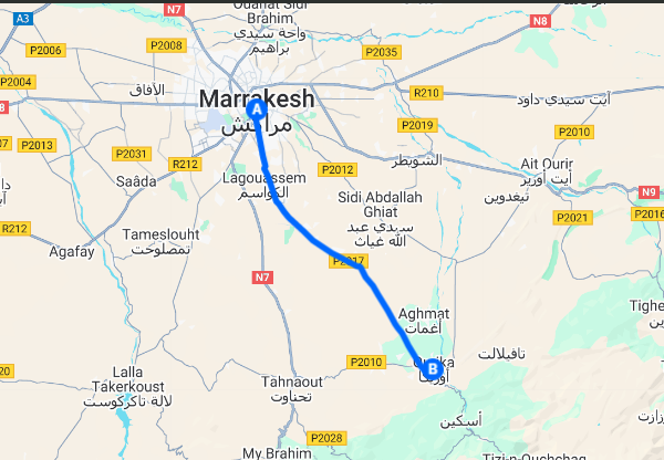 Marrakech to Ourika