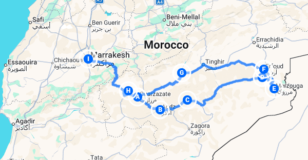 ouarzazate to marrakech