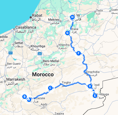 ouarzazate to fes