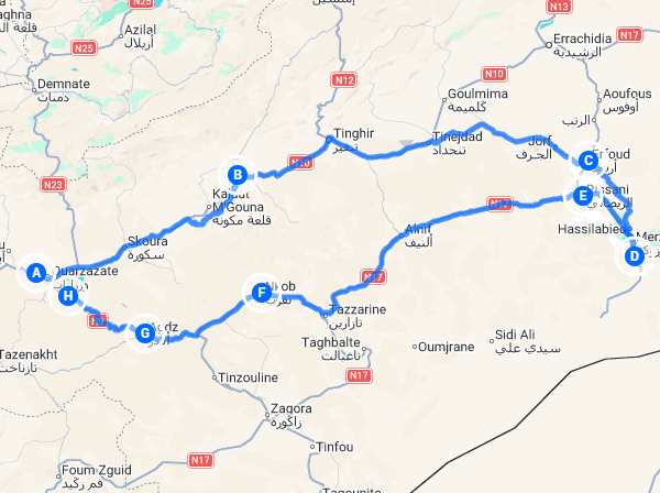 ouarzazate to the desert