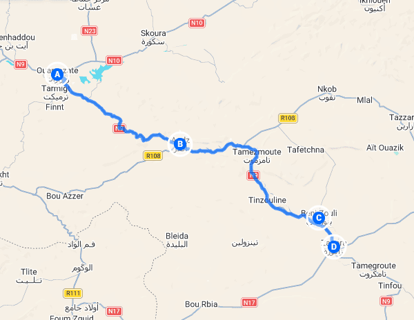 ouarzazate to zagora